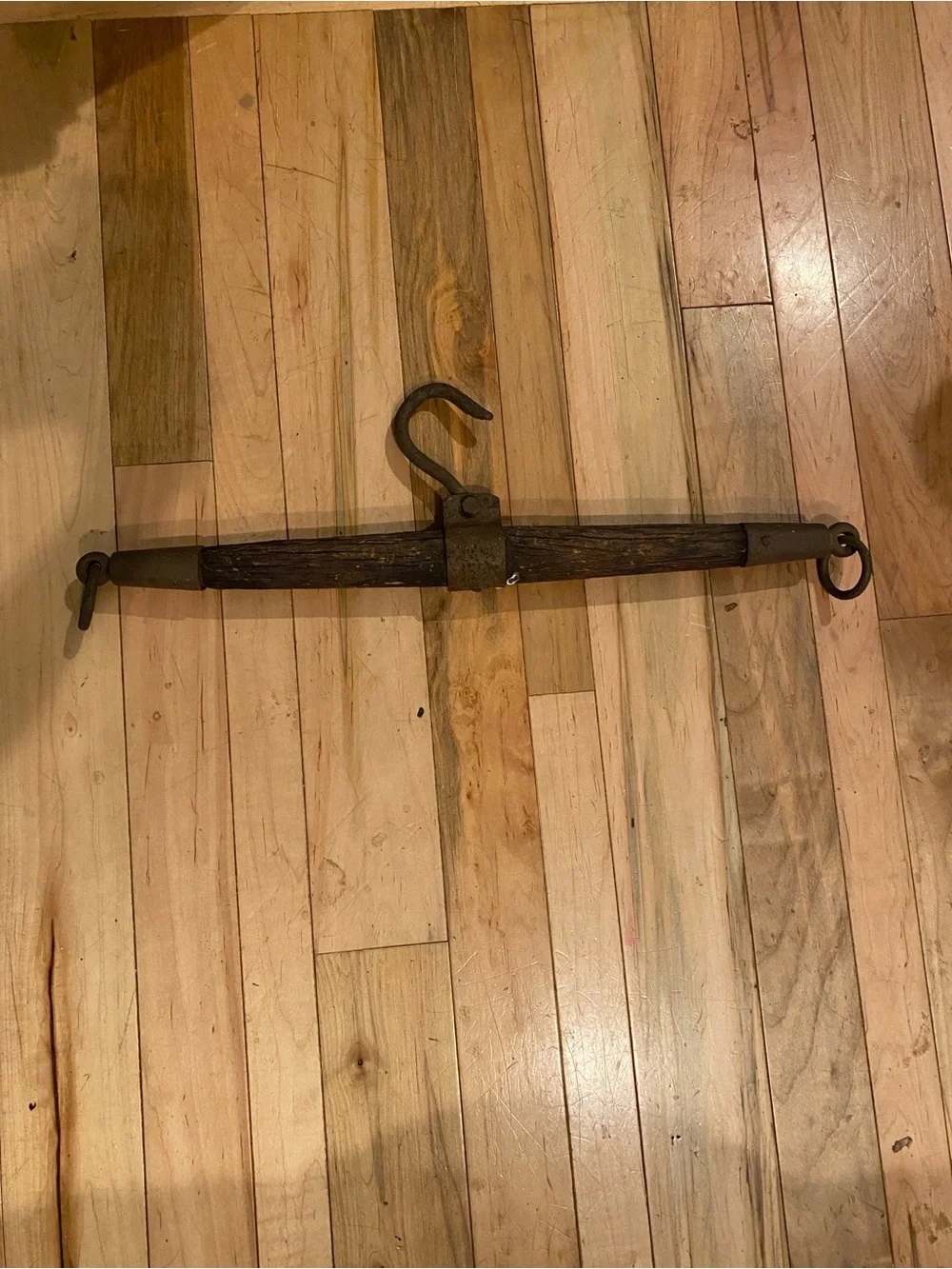 Early 19th Century Primitive Horse Singletree With Cleavis